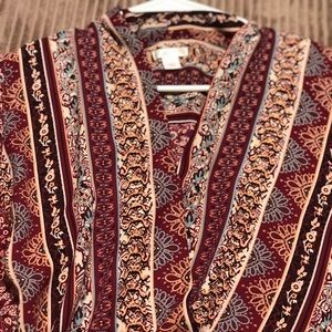 High Low Flower Blouse